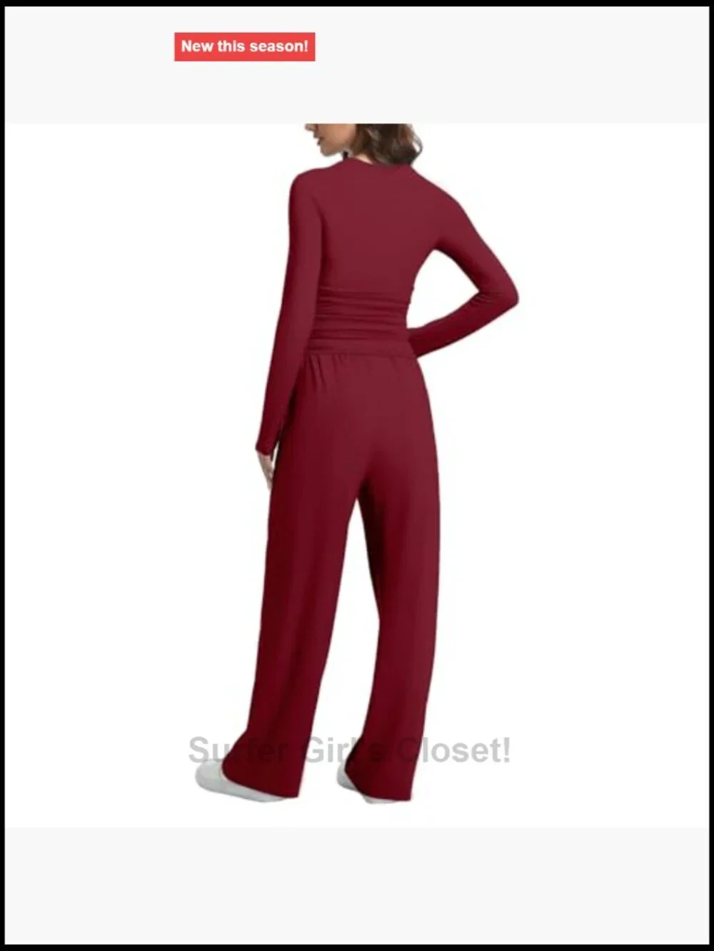 2 Piece Lounge Sets for Women Long Sleeve Wide Leg Tracksuit Matching